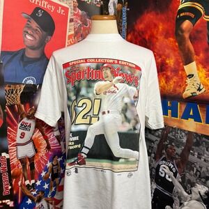 Vintage 90s St. Louis Cardinals Mark McGwire Front Pages MLB Baseball‎ Tee Sz XL